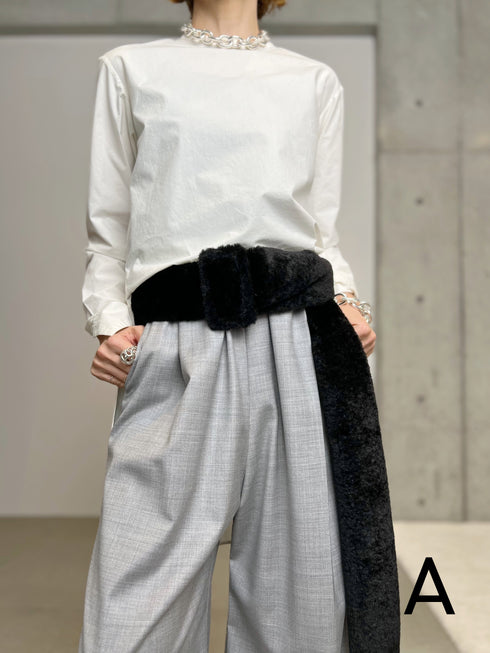 fur tail belt